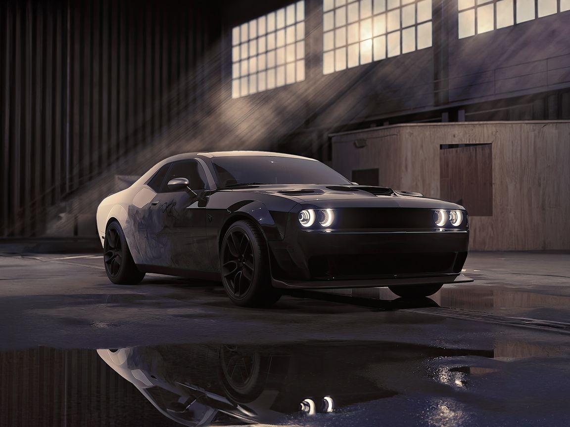 1152x864 Matte Black Dodge Challenger 4k Wallpaper, 1152x864 Resolution HD 4k Wallpaper, Image, Background, Photos and Picture