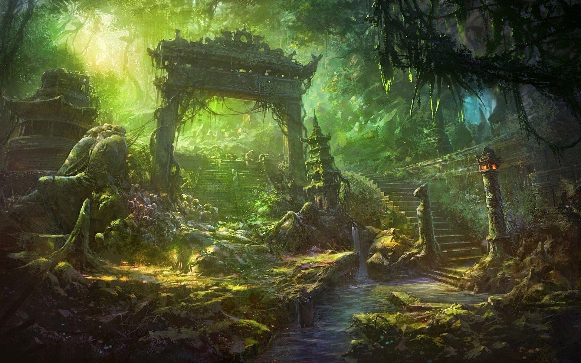 1920x1200 Celtic Forest Wallpaper