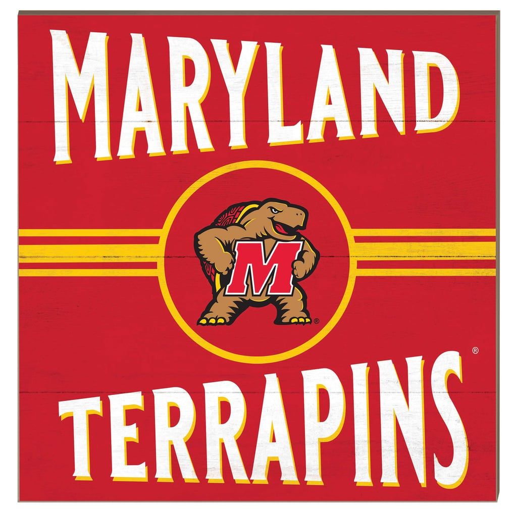 1018x1018 Maryland Terrapins 10'' x 10'' Retro Team Sign