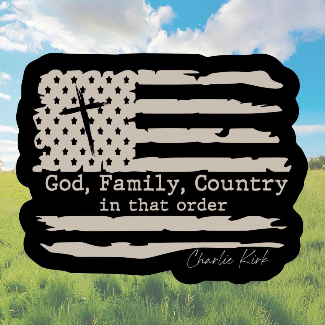 1080x1080 God's Country Sticker