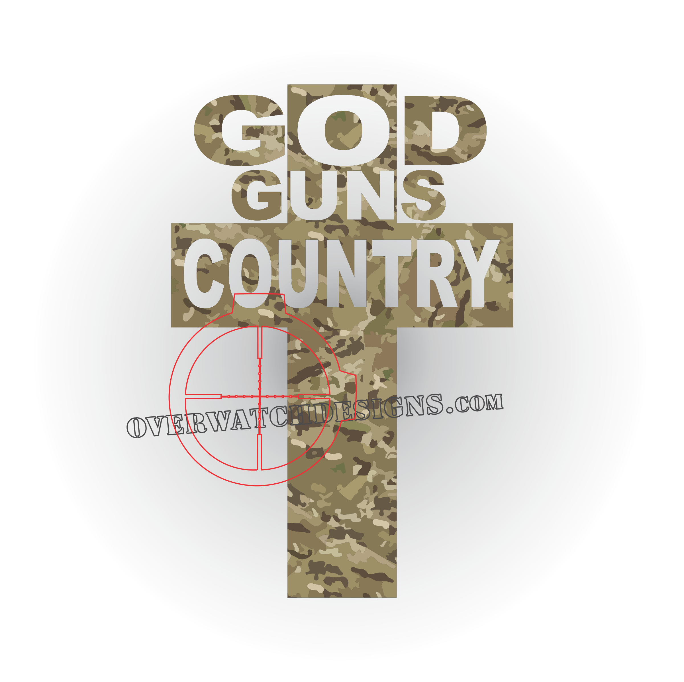 2401x2393 God, Guns, Country Cross