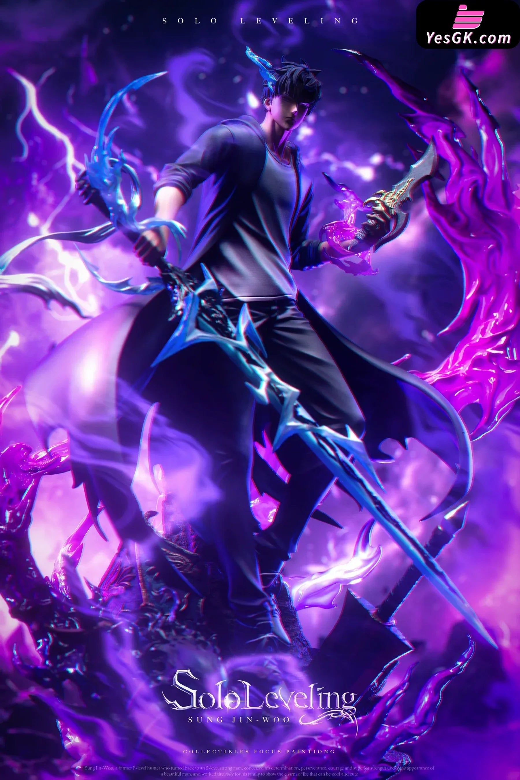 1800x2700 Solo Leveling Shadow Monarch Sung Jin Woo Awakening Form GK Statue Studio [Pre Order]