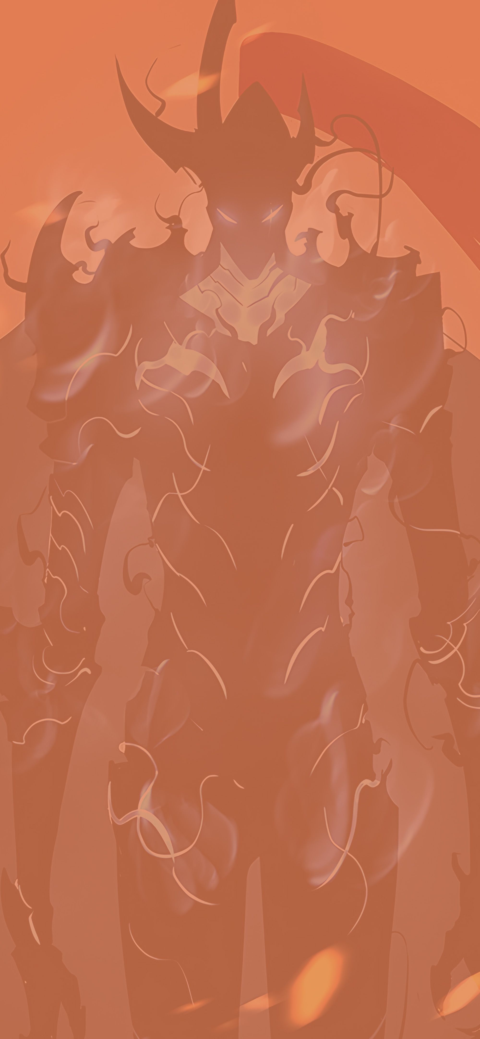 2000x4329 Shadow Monarch Sung Jinwoo Burning Aura Wallpaper iPhone