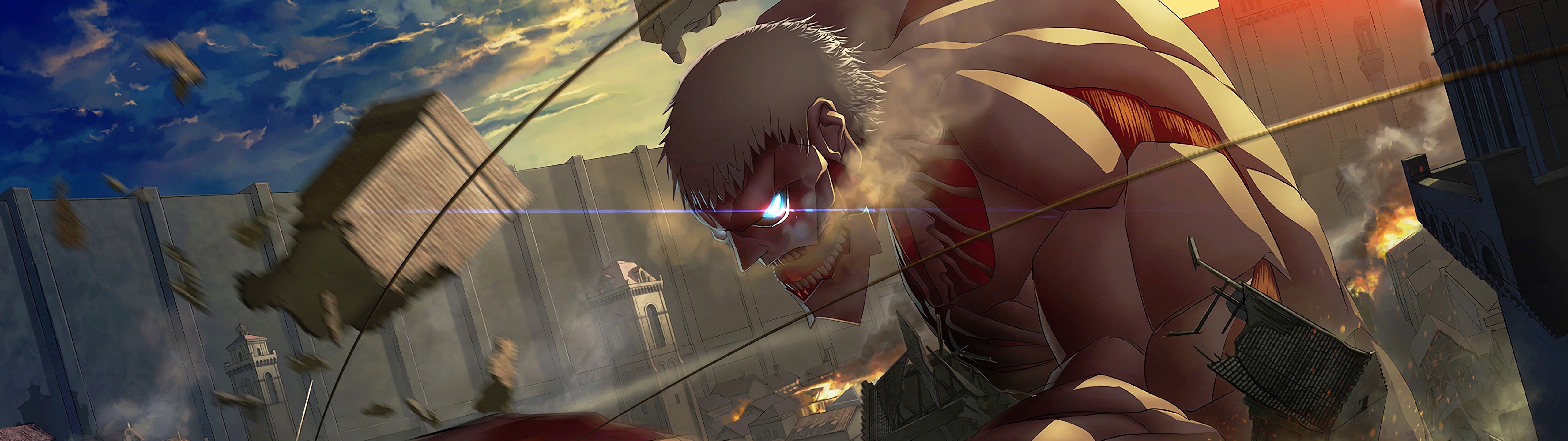 5120x1440 Armored Titan Mikasa Attack on Titan 4K Wallpaper HD
