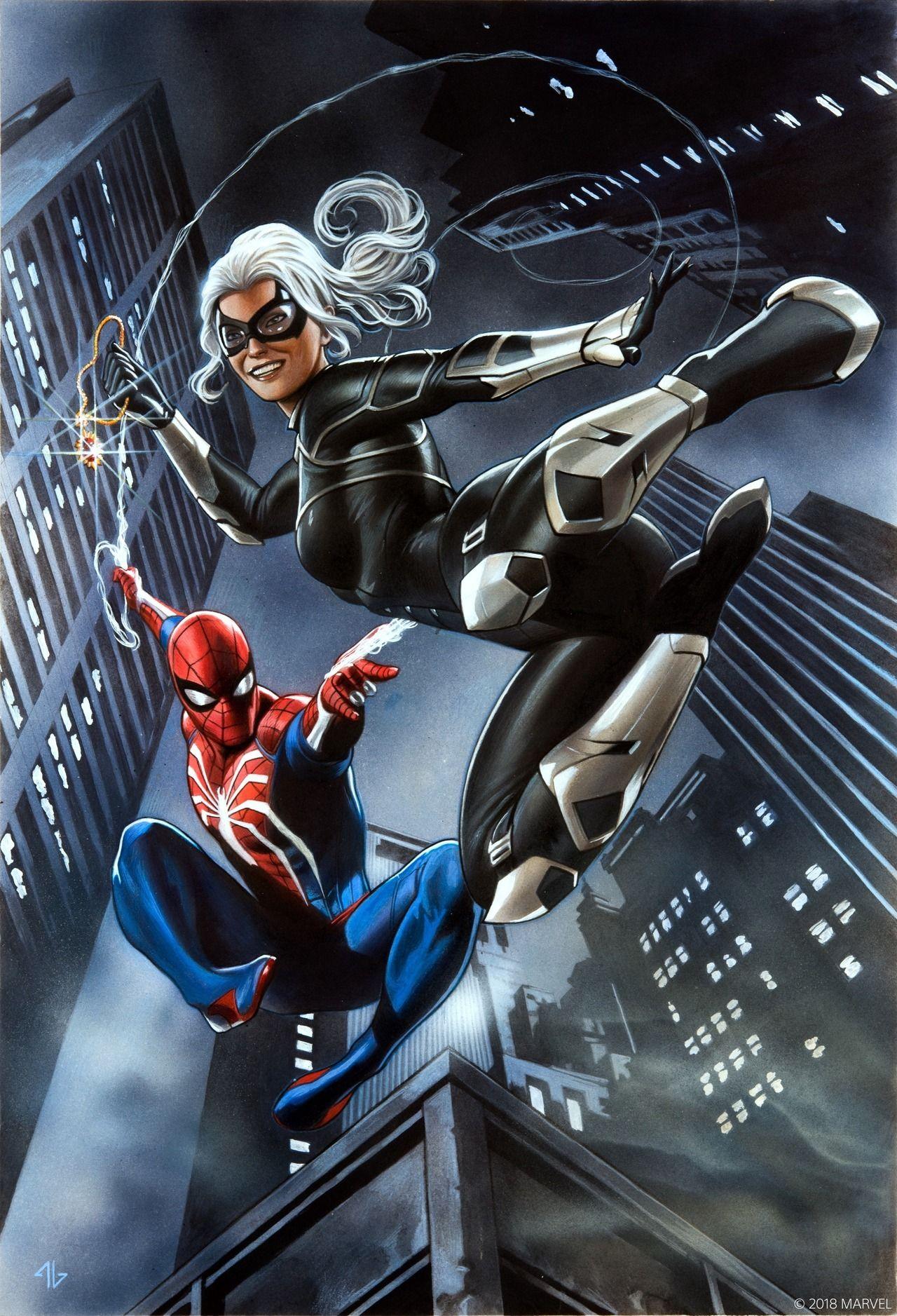 1280x1877 Spider Man And Black Cat Wallpaper