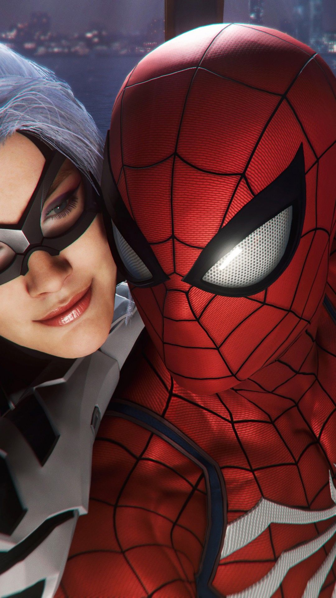 1080x1920 Spider Man And Black Cat 4K Wallpaper