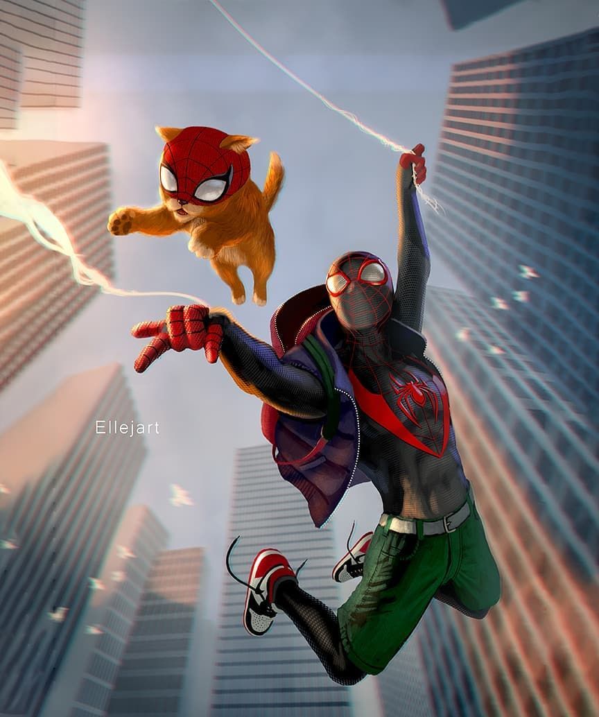 864x1034 Cat Spider Man Wallpaper