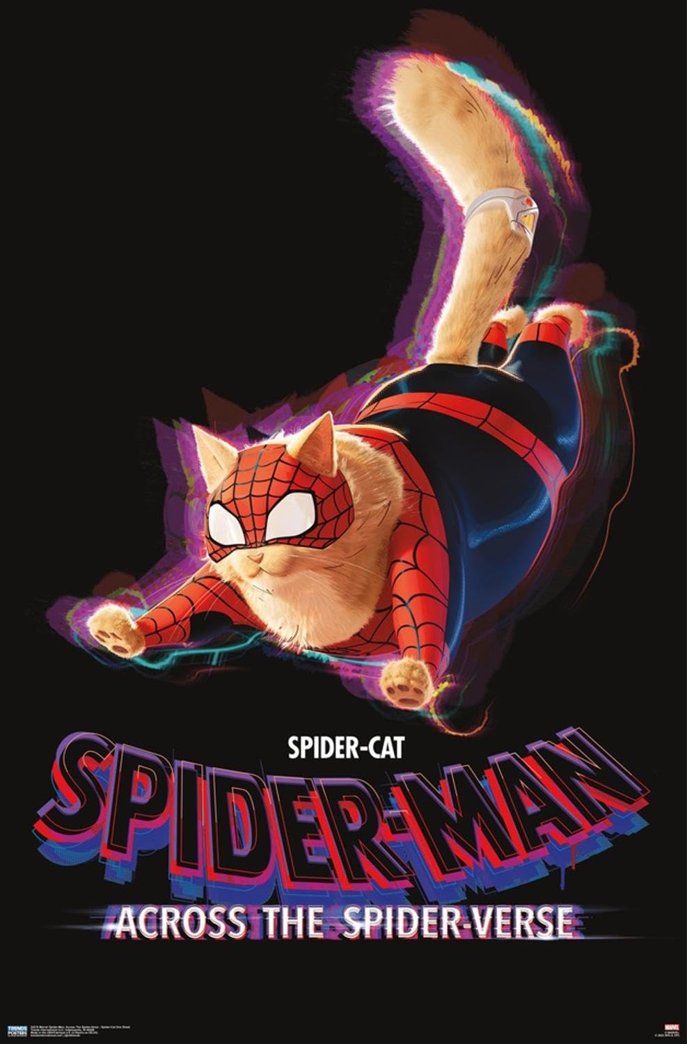 987x1500 Trends International Marvel Spider Man: Across The Spider Verse Cat One Sheet Wall Poster, 19L X 13W, Premium Unframed Version: Posters & Prints