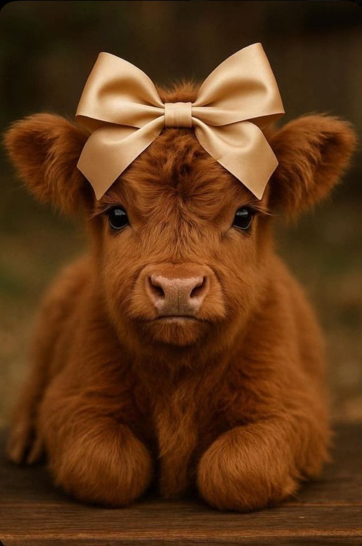 736x1111 Baby cow picture. Cute cows with bows, Highland cow background, Mini highland cow