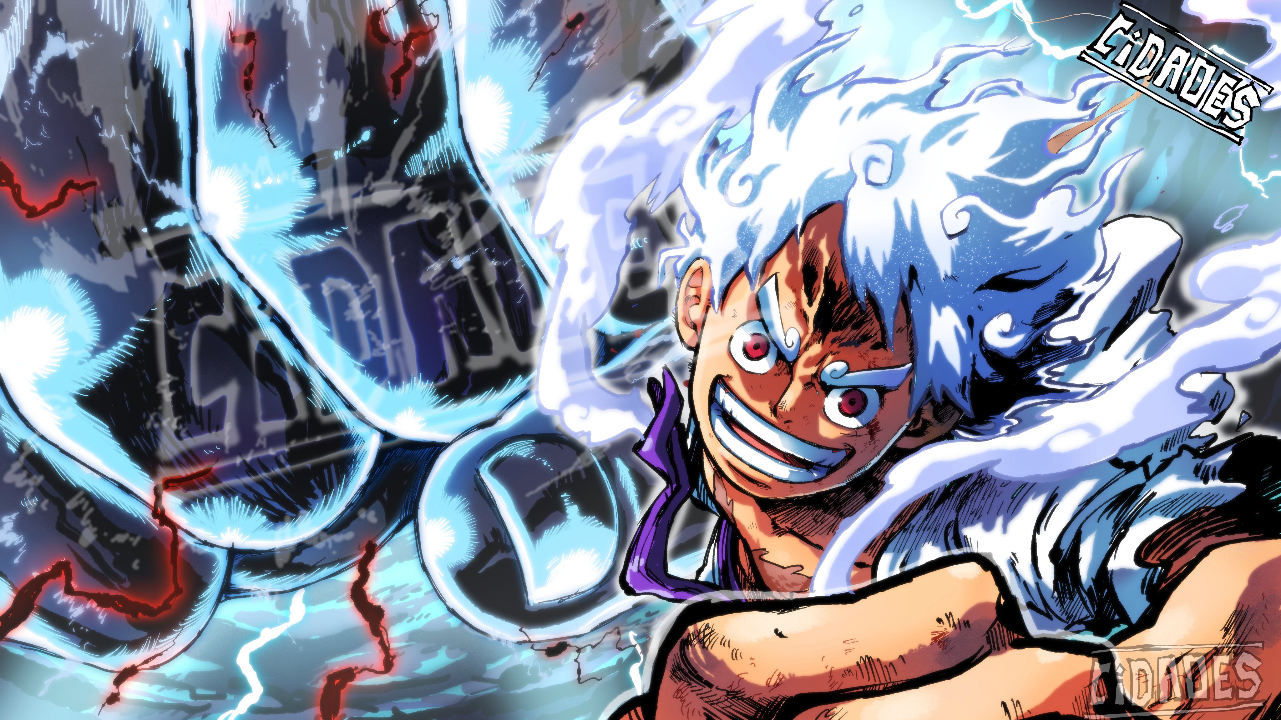 4096x2304 Monkey D. Luffy Gear 5 One Piece 4K Ultra HD Anime Wallpaper