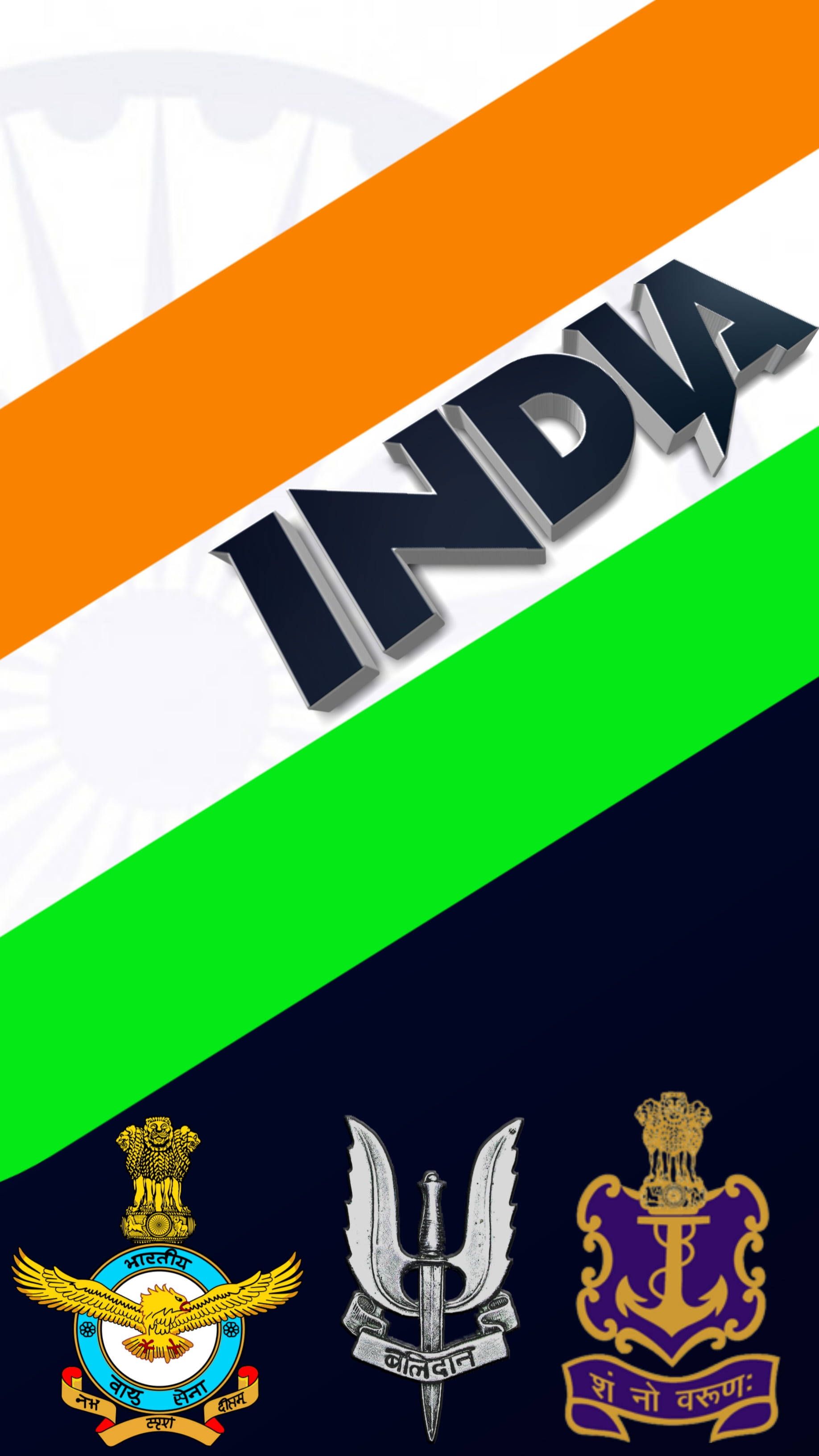 1836x3264 Download Indian Army Logo Three Designs Wallpaper