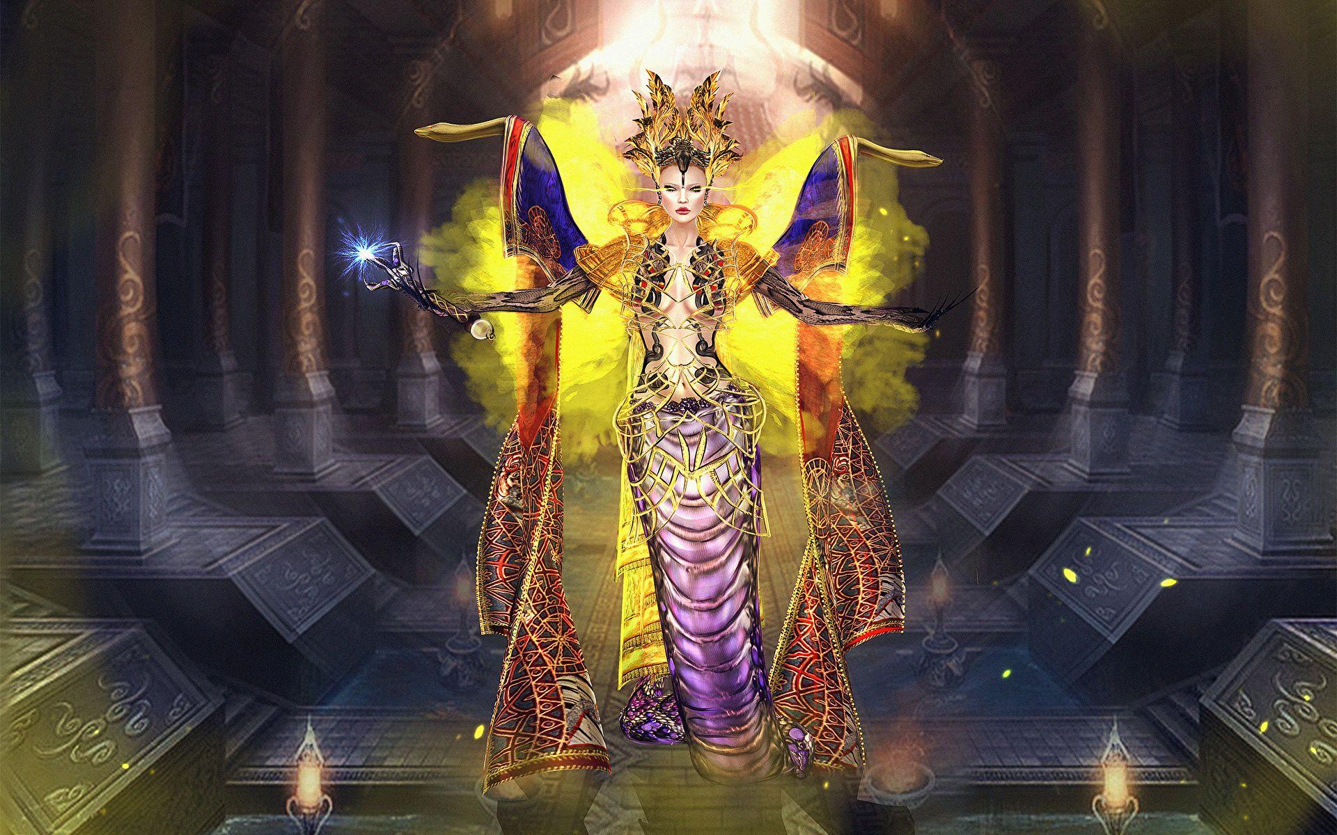 1920x1200 Desktop Wallpaper Chinese zodiac Snake female Fantasy 3D 1920x1200