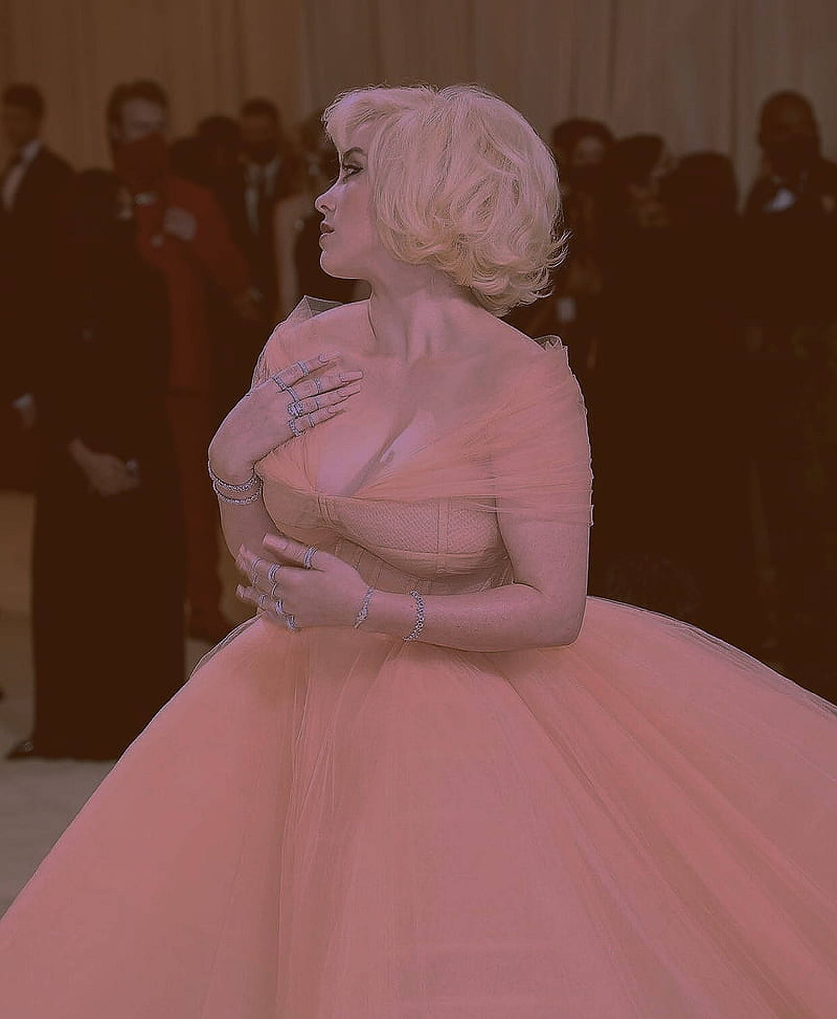1696x2063 Download Billie Eilish At The Met Gala Wallpaper