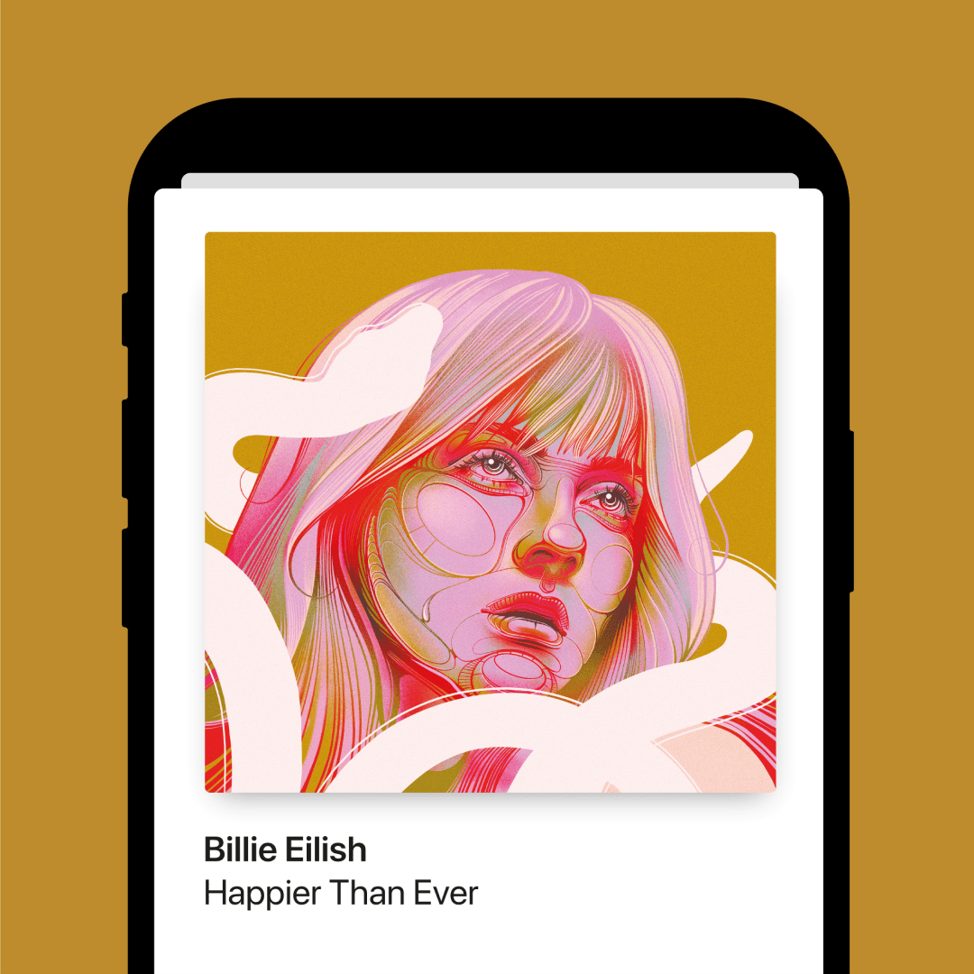 1080x1080 Billie Eilish alt album cover Illustration by Anna Sun. Directory of Illustration