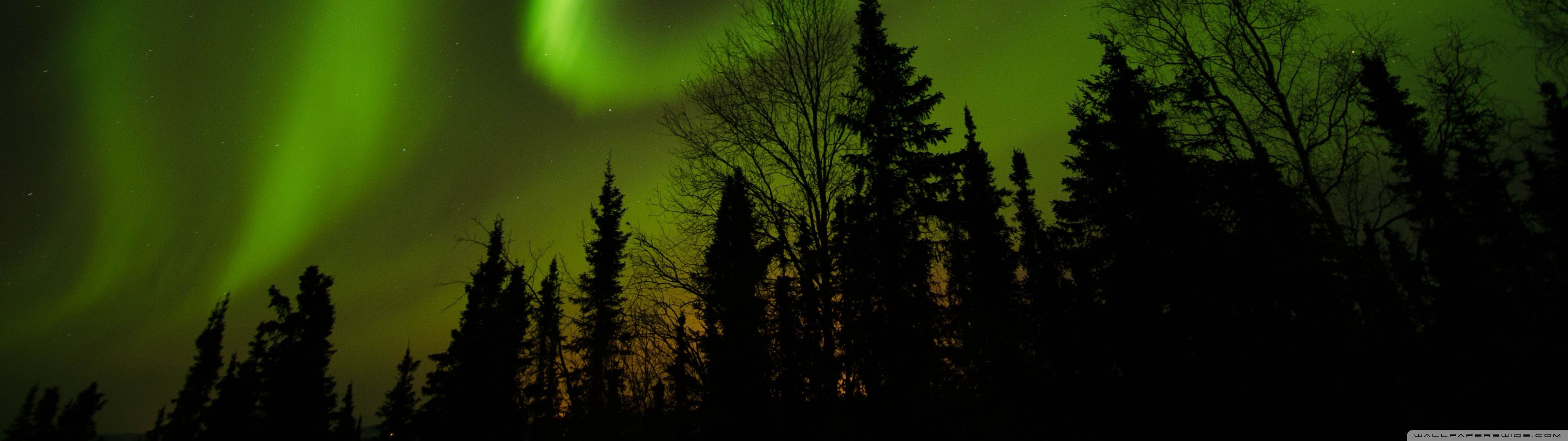 3840x1080 Aurora Borealis 4K UHD Wallpaper for UltraHD Desktop and TV : Dual Monitor : Smartphone and Tablet Devices