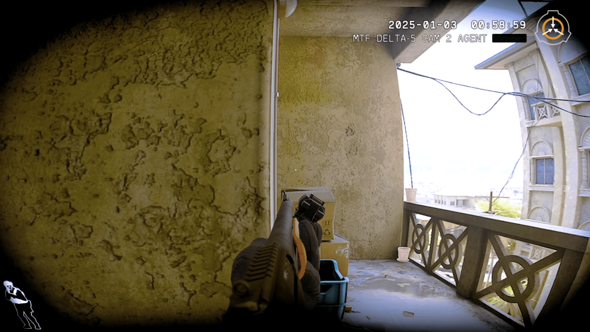 1920x1080 Made a custom overlay for a bodycam reshade in RoN, I like to roleplay as an undercover MTF agent