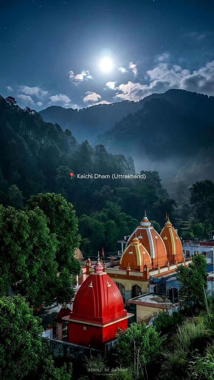 736x1307 Kaichi Dham (Uttrakhand). Background wallpaper temple, Nainital uttarakhand, HD dark wallpaper