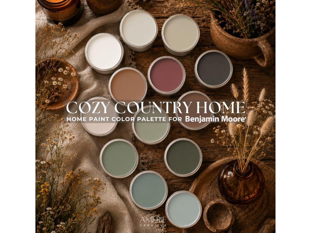 1024x768 Cozy Country House Color Palette Benjamin Moore Paint Palette Farmhouse Earthy Neutral Paint Color Scheme Cozy Warm Home Paint Colors 2026