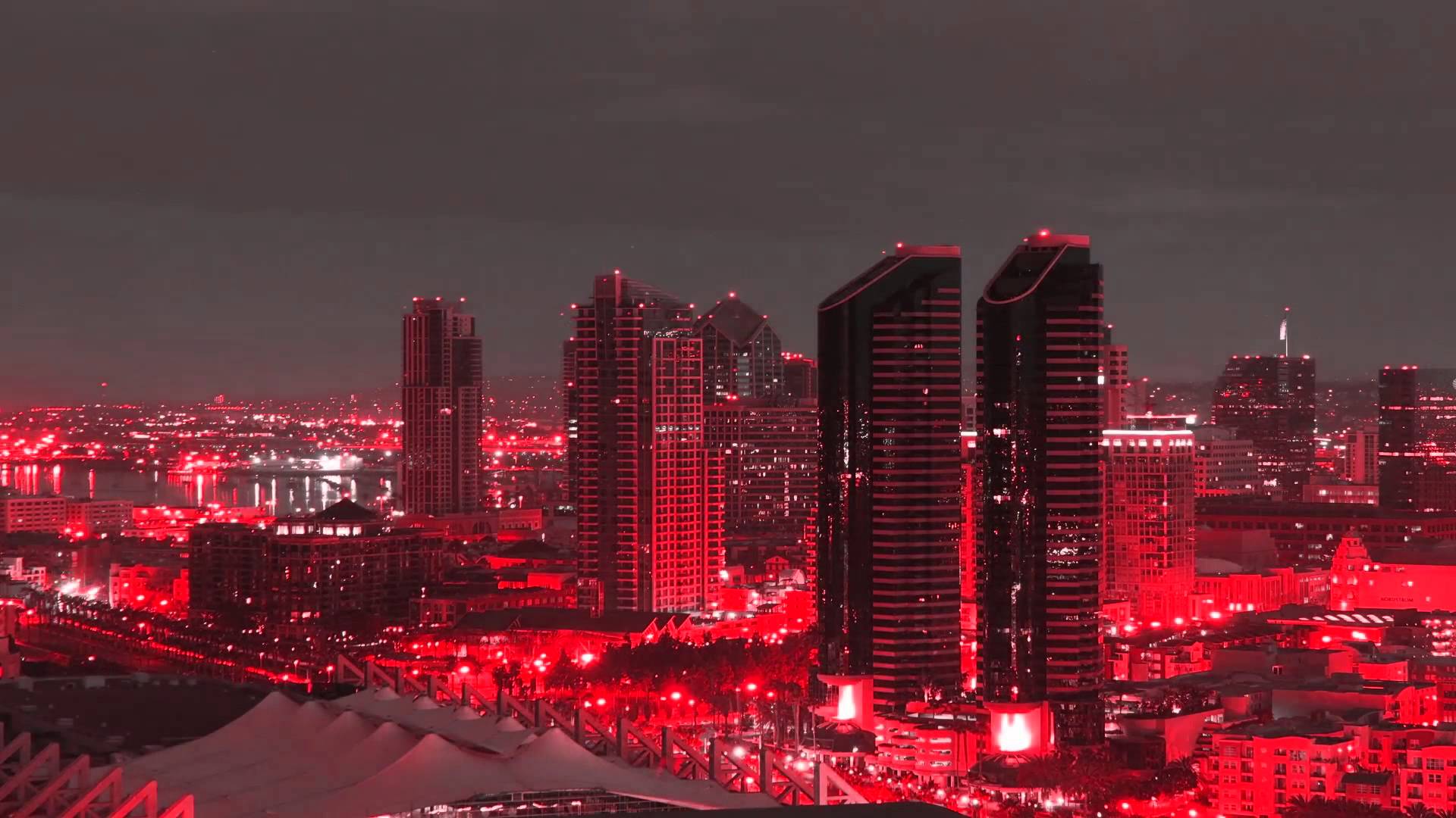 1920x1080 Red City Wallpaper