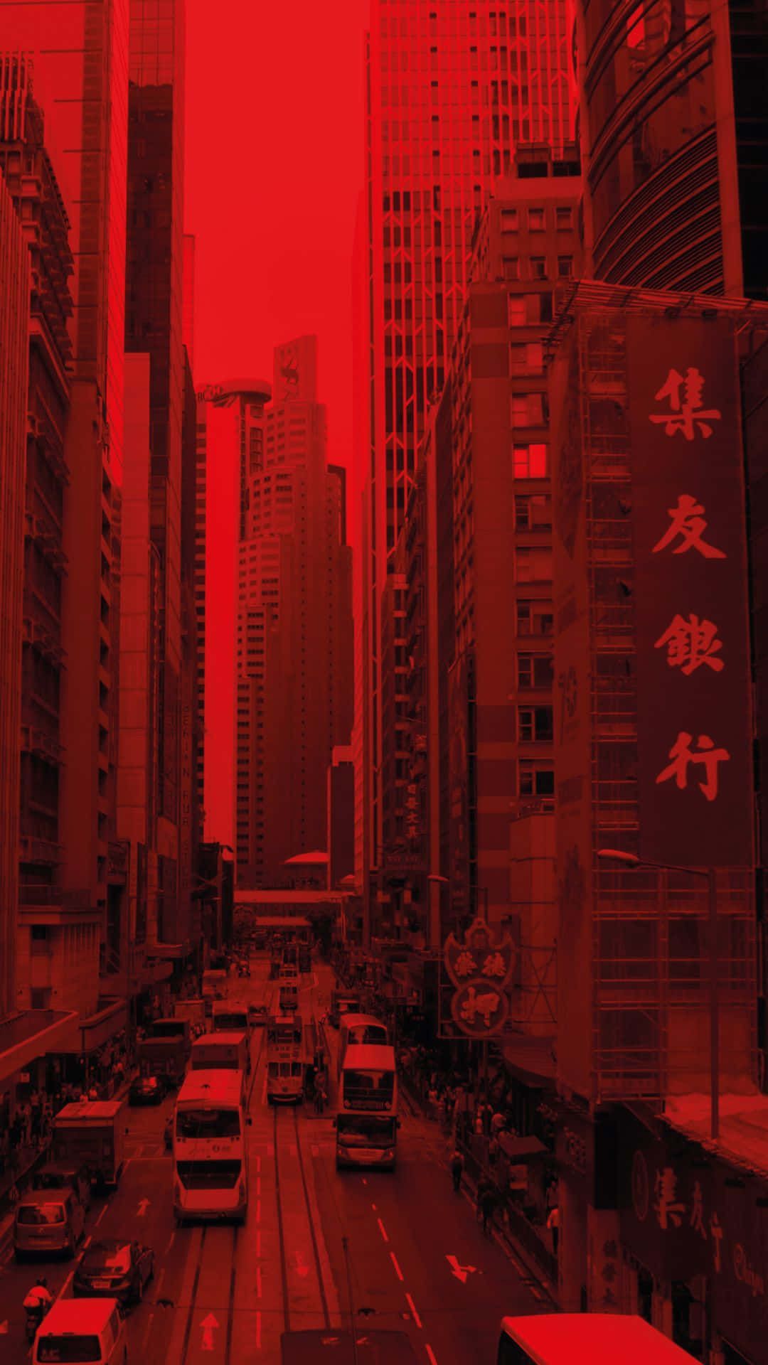 1080x1920 Download Red City Aesthetic Red Picture