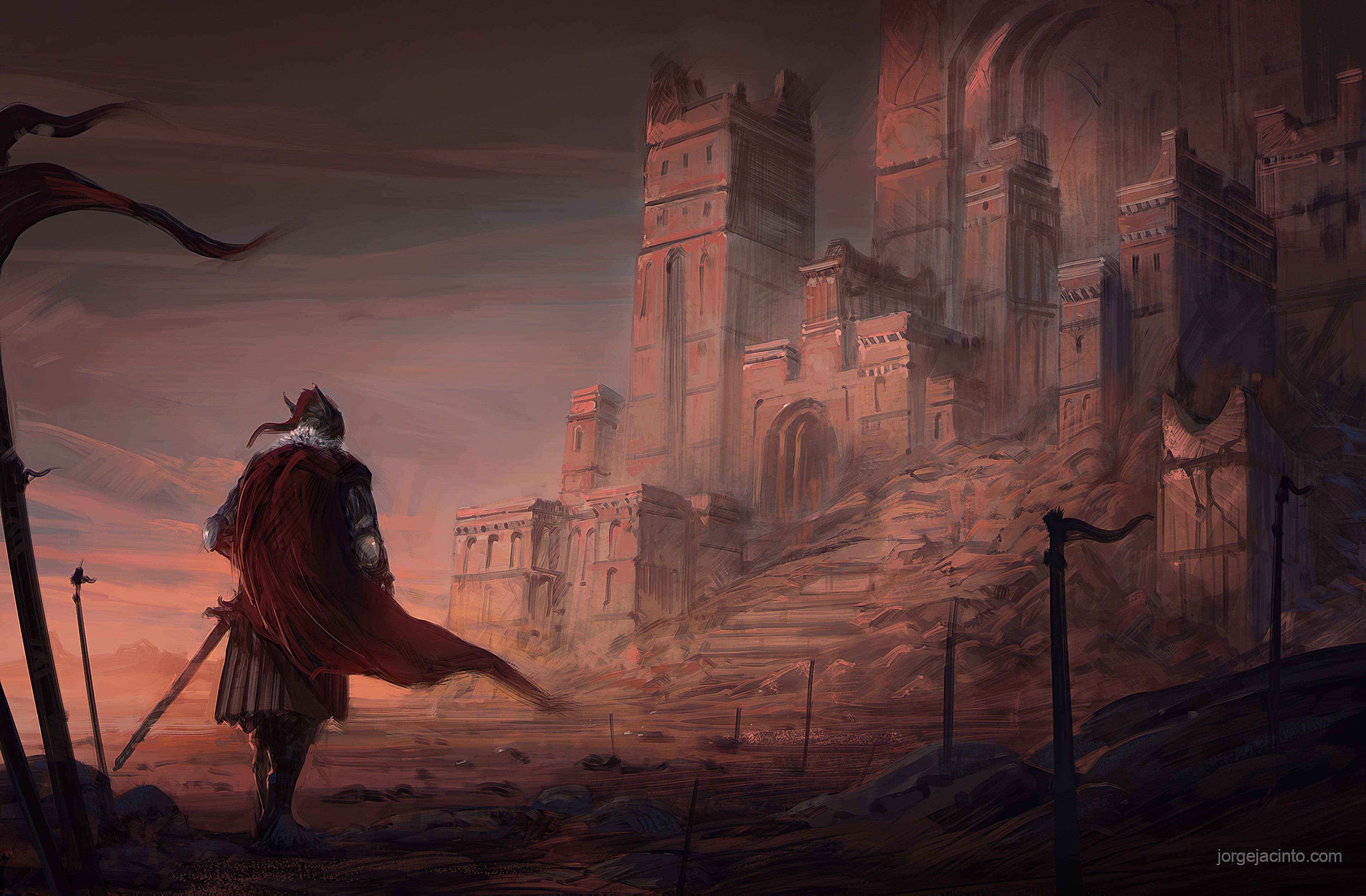 3840x2520 Red City 4k Wallpaper, HD Artist Wallpaper, 4k Wallpaper, Image, Background, Photos and Picture