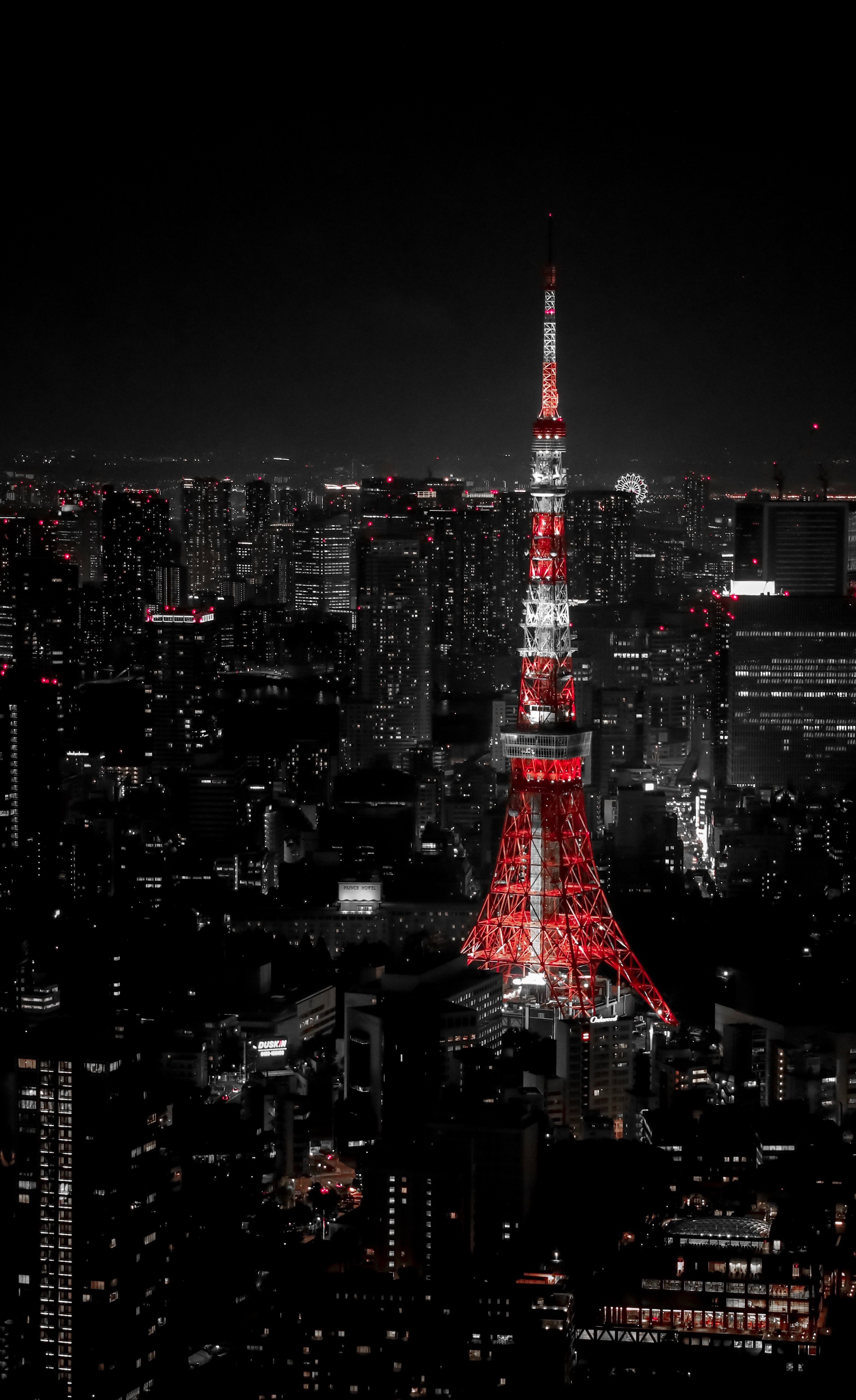 2964x4846 Phone wallpaper: Dark, Tower, Night City, Building, Cities, Architecture, View From Above 68926