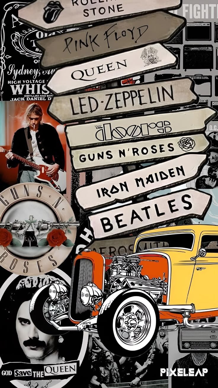 736x1310 Vintage Street Signs and Cars Collage Poster. Fotos de pedro infante, Imagenes de los