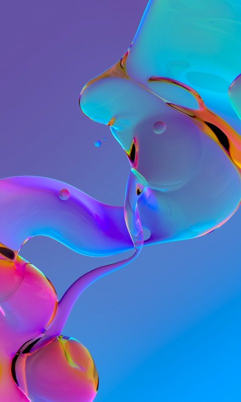 480x800 Glossy Wallpaper 4K, Aesthetic, Fluidic