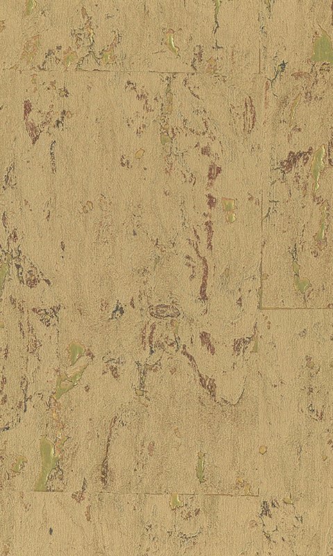 480x800 Gold Metallic Raw Cork Wallpaper R6889