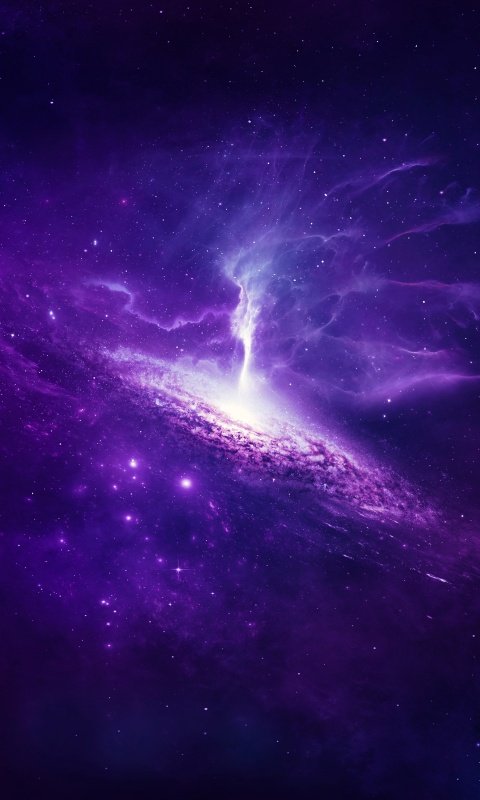 480x800 Universe Wallpaper 4K, Spiral, Nebula, Galaxy, Purple