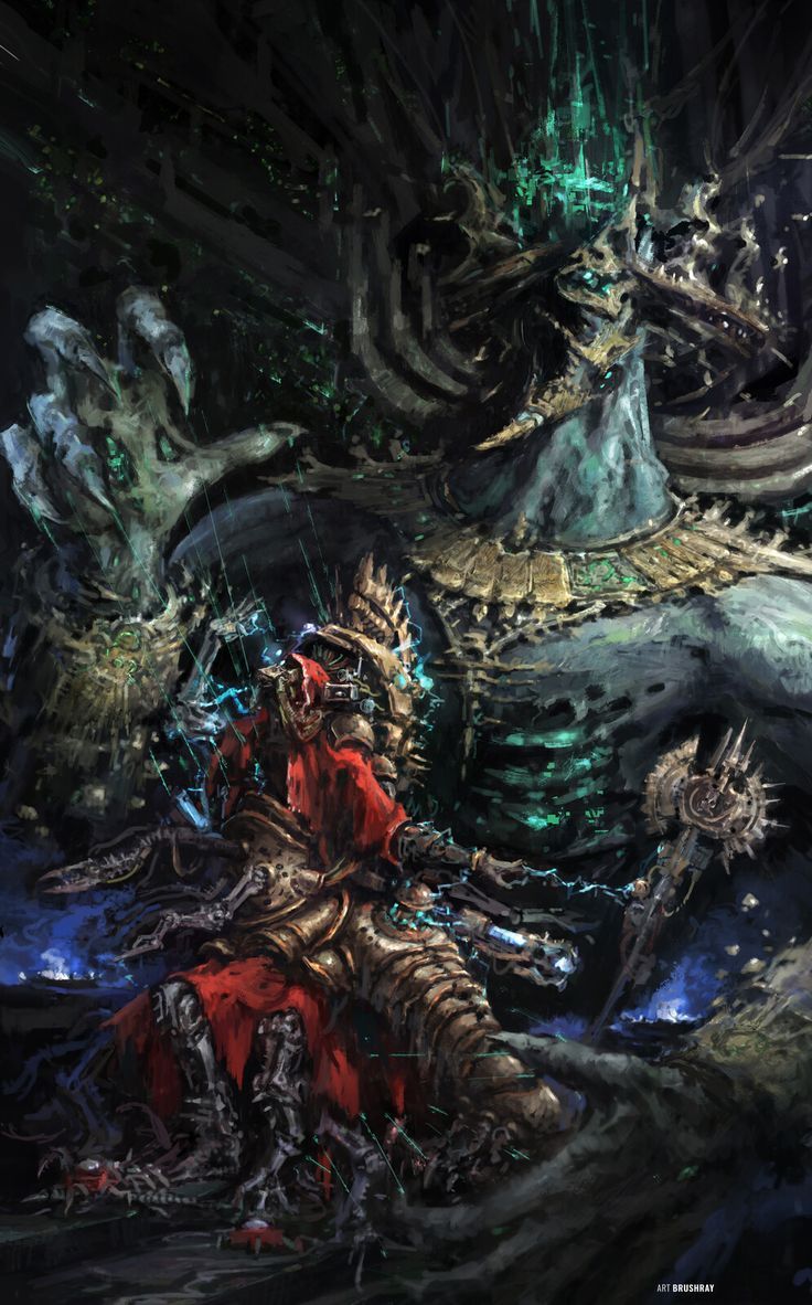 736x1182 Belisarius Cawl and C'tan Zarhulash scene, me, Dmitry Brushray