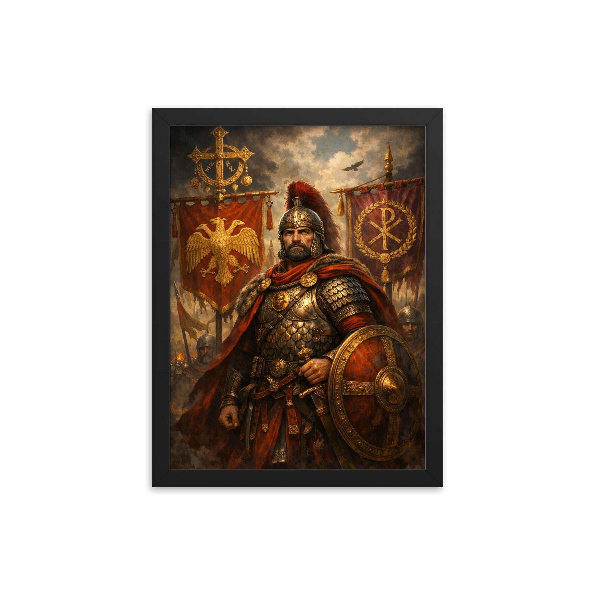 2000x2000 Framed Print Wall Art: Belisarius Beside Byzantine Battle Standards