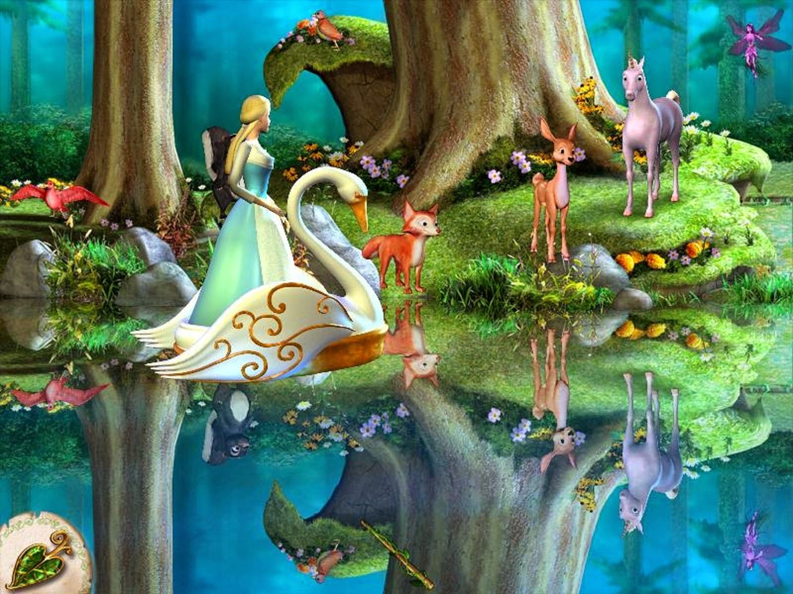 1600x1200 Source 8. Barbie Swan Lake: The Enchanted Forest Cd Rom Game