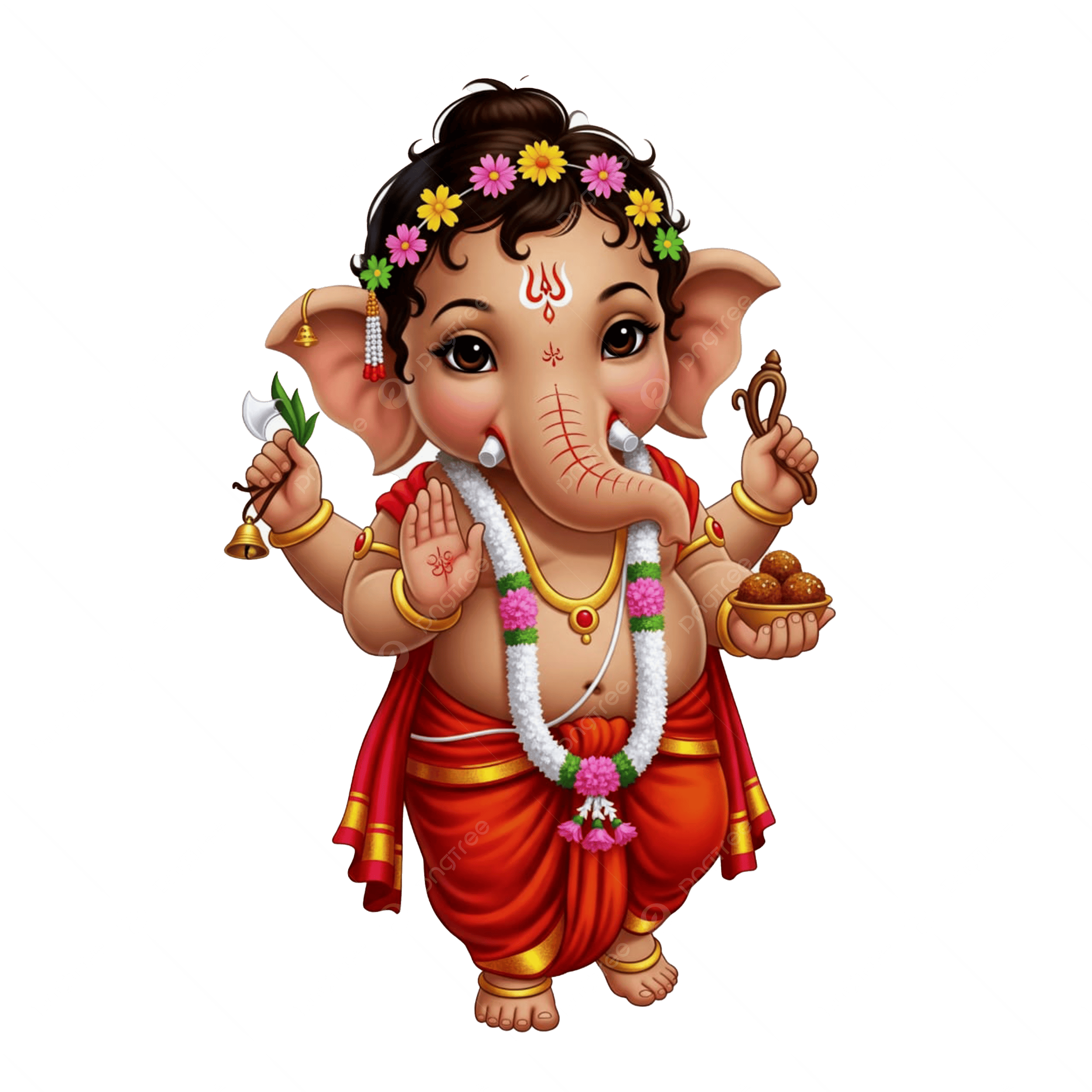 2500x2500 A Cheerful And Approachable Portrayal Of Little Ganesha, Little Ganesha, Devotional Art, Celebratory Graphics PNG Transparent Image and Clipart for Free Download