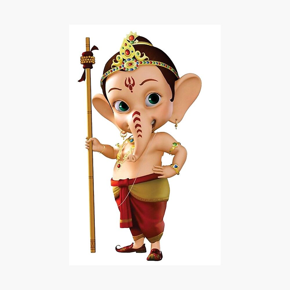 1000x1000 Little ganapathi is call bal ganesh Art Print