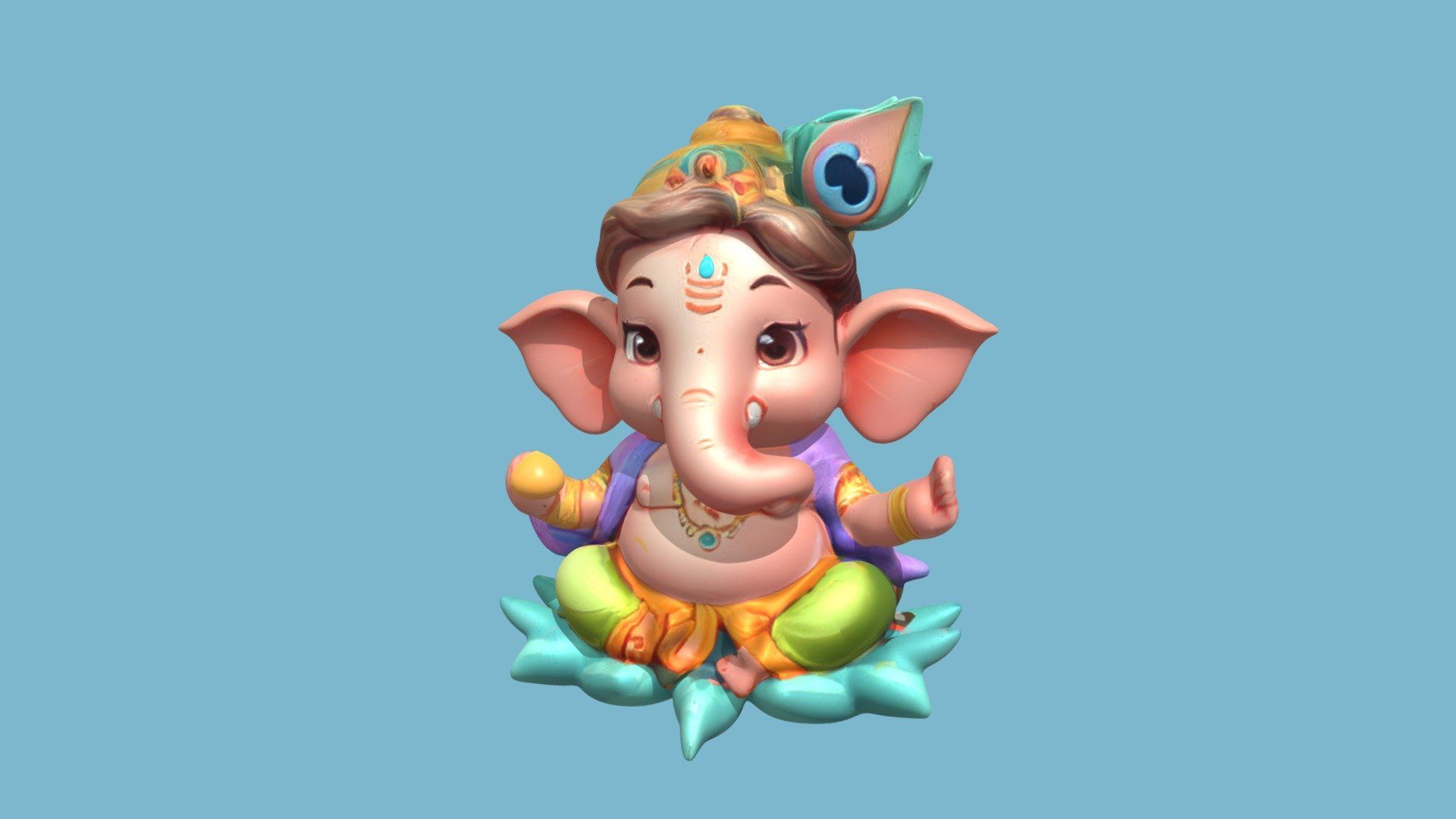 1920x1080 Little Ganesha 3D Model in Blender Free 3D model by adityadesignr [89e72af]