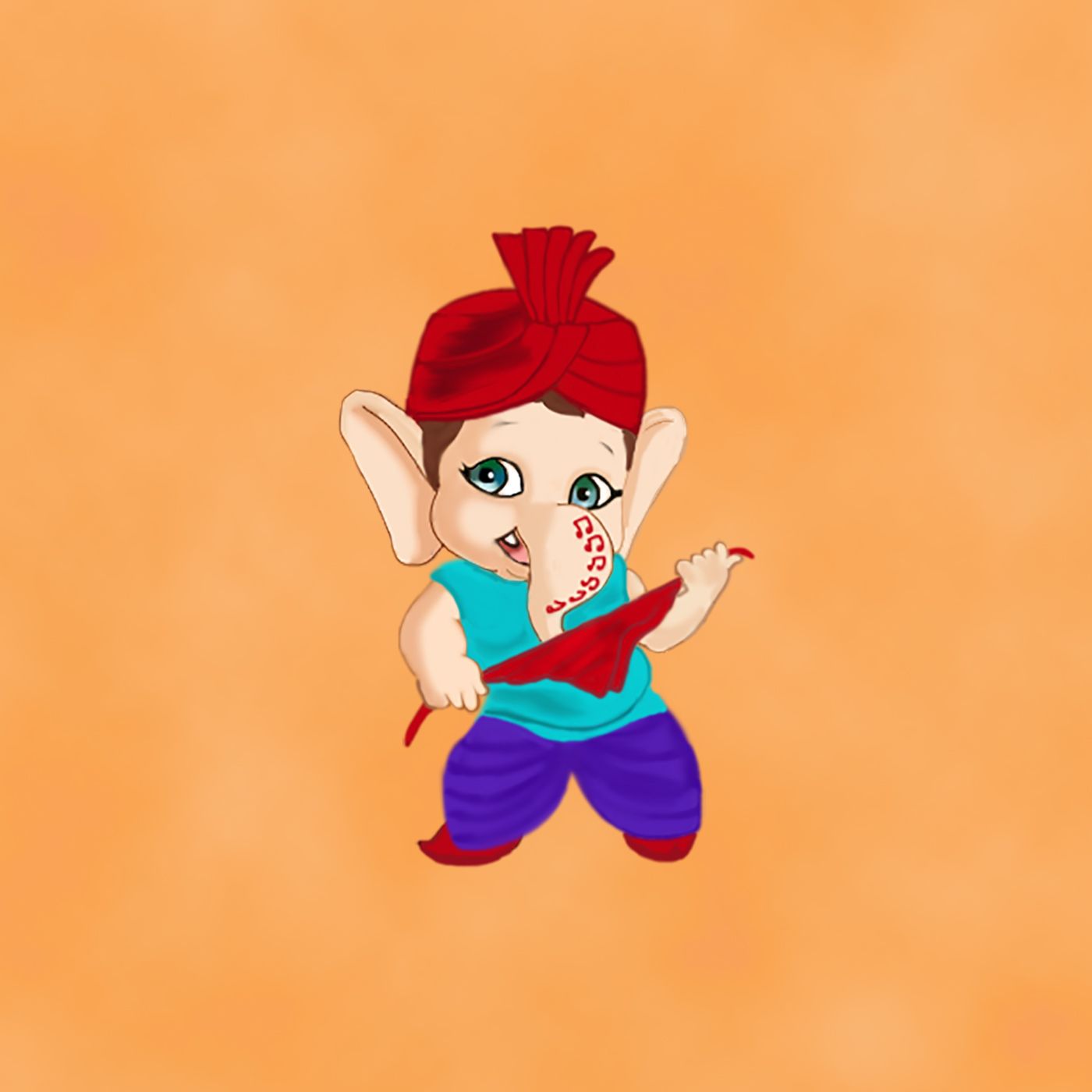 1400x1400 Happy Ganesh Chaturthi (2). Image - Behance