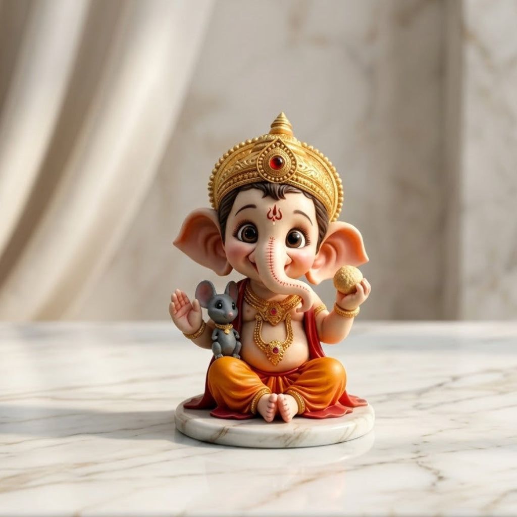 1024x1024 Little Ganesh with Mooshak Idol