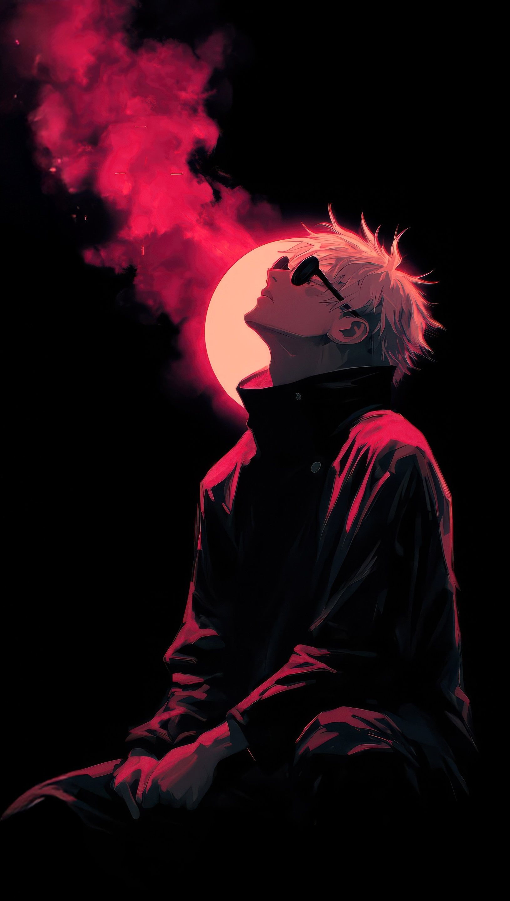 1630x2880 Artwork Satoru Gojo from JJK Anime Wallpaper 4K for iPhone and Mobile Phone