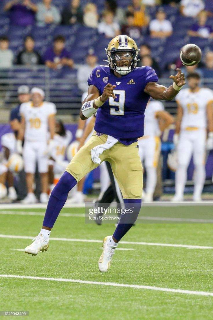 736x1104 Washington Michael Penix Jr fires the ball down field during a. News Photo