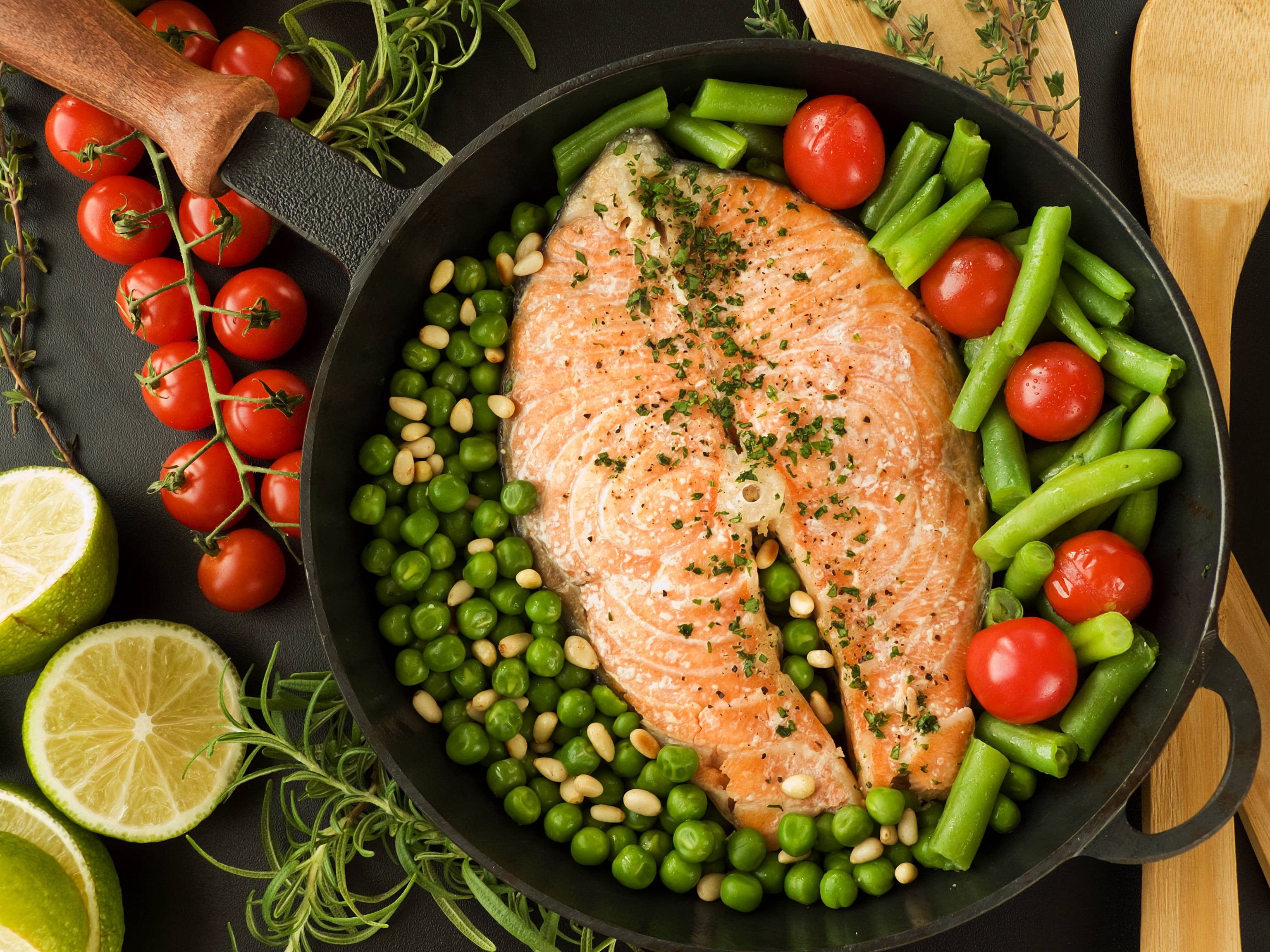 3072x2304 Cook flavor fish HD wallpaper