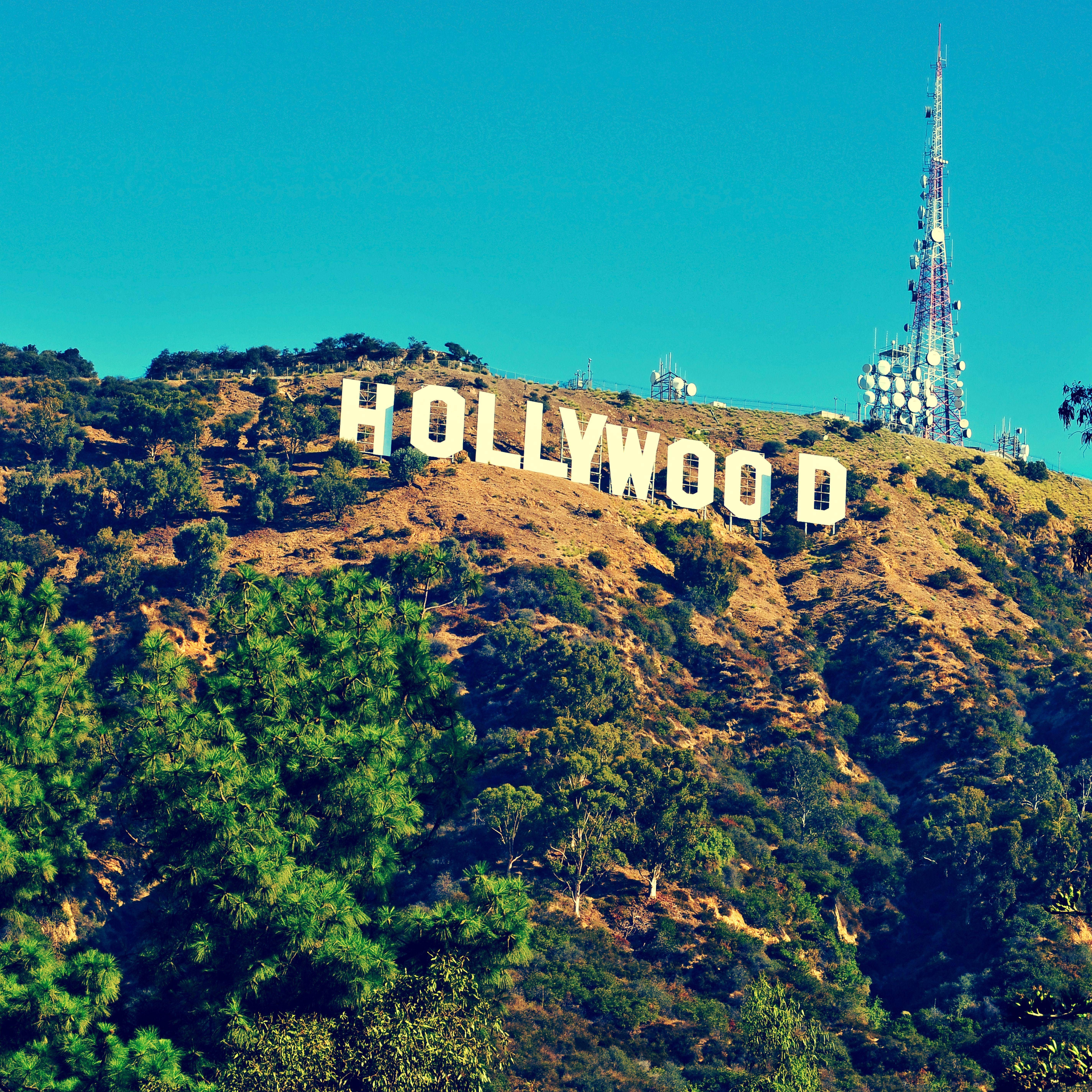 5696x5696 Download Hollywood Sign Aesthetic Square Wallpaper