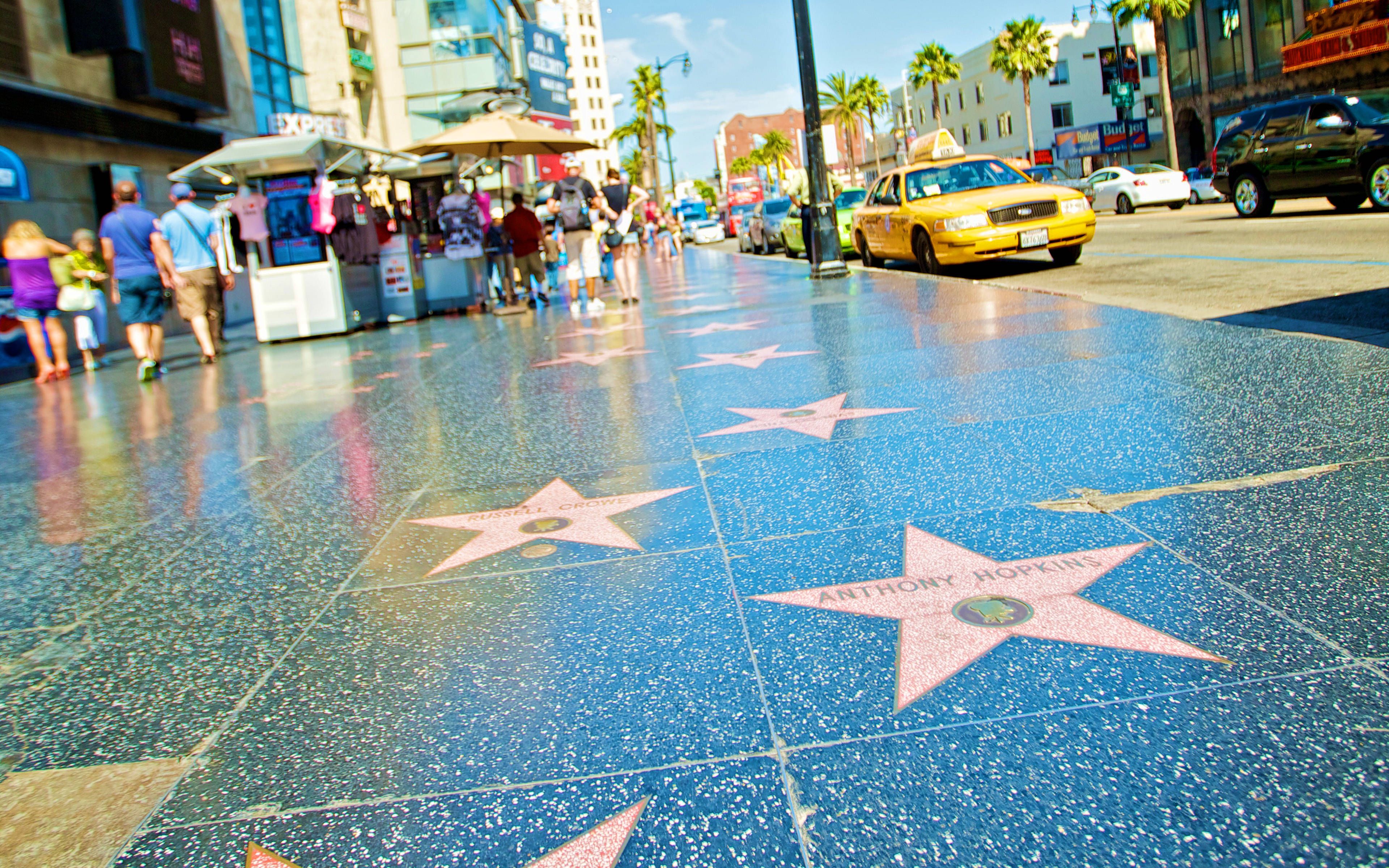 3840x2400 Download Hollywood Walk Of Fame Angle Shot Wallpaper