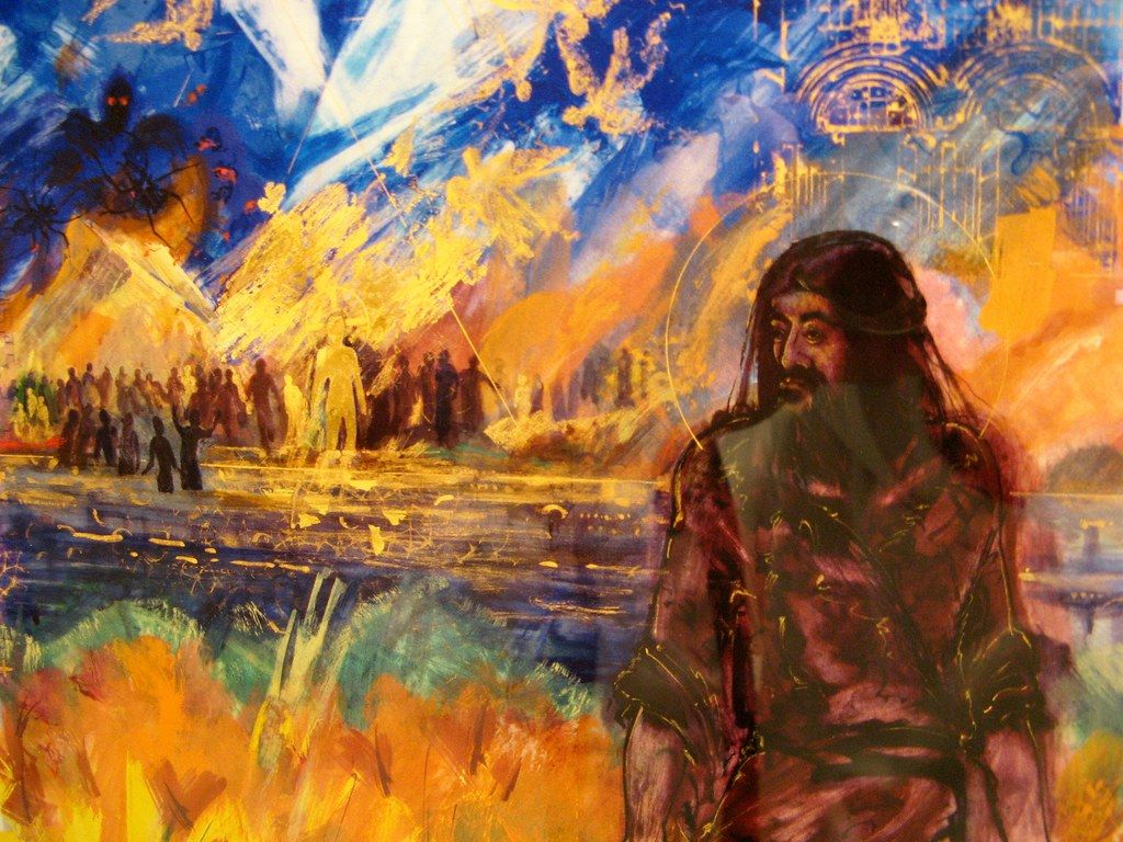 1024x768 St. John the Baptist. Saint John's Bible exhibit, St. Mary'