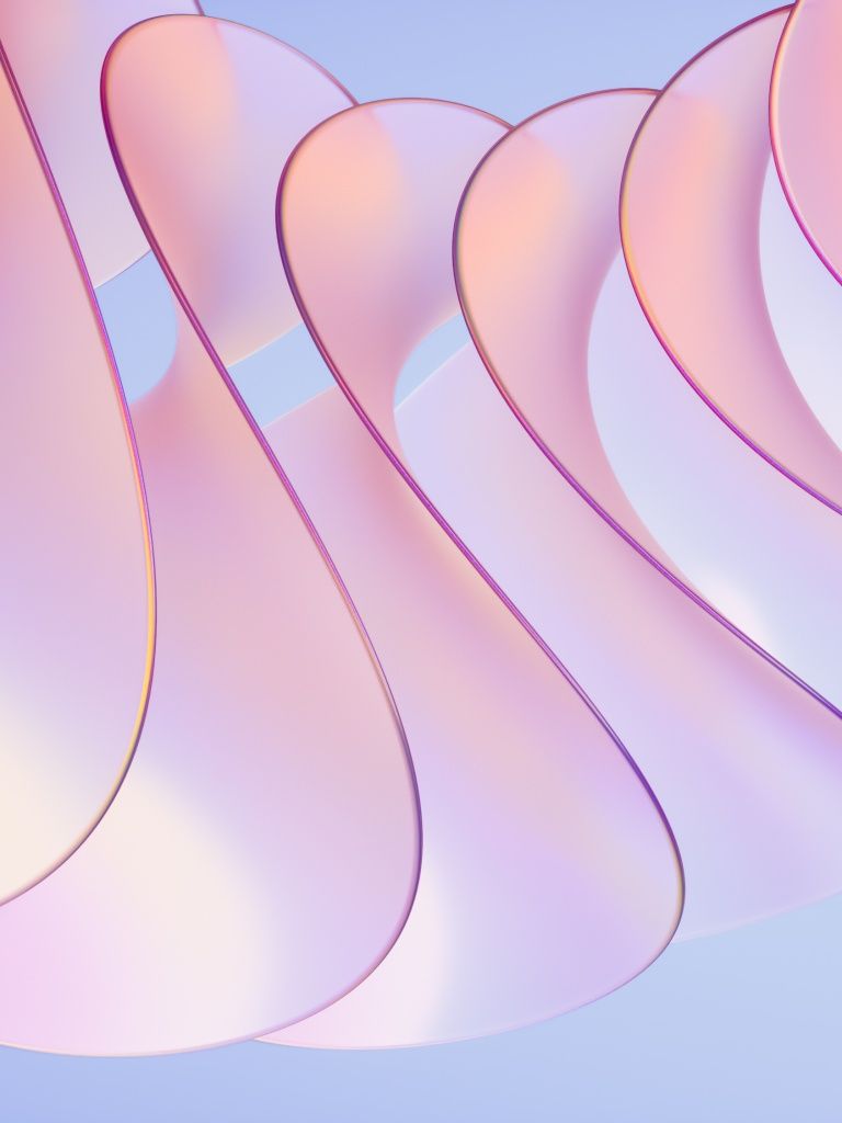 768x1024 Glass Wallpaper 4K, 3D background, Light