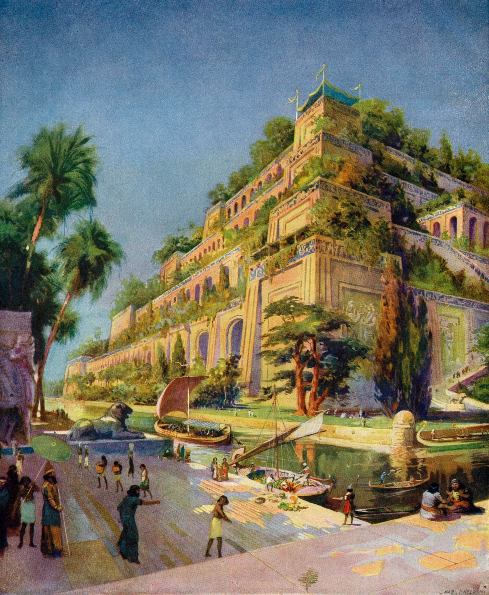1684x2048 Hanging Gardens of Babylon Wallpaper