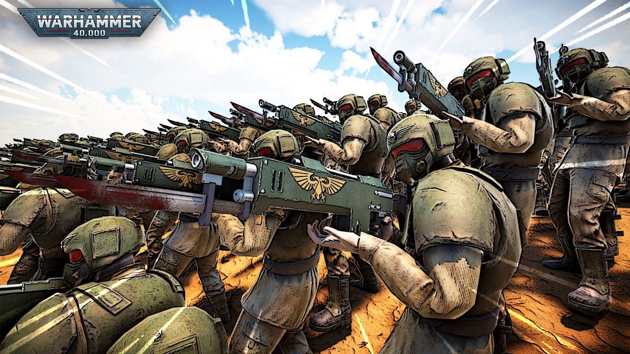 1280x720 CADIAN Shock Troops v's ORK HORDE!. UEBS 2 Warhammer 40K