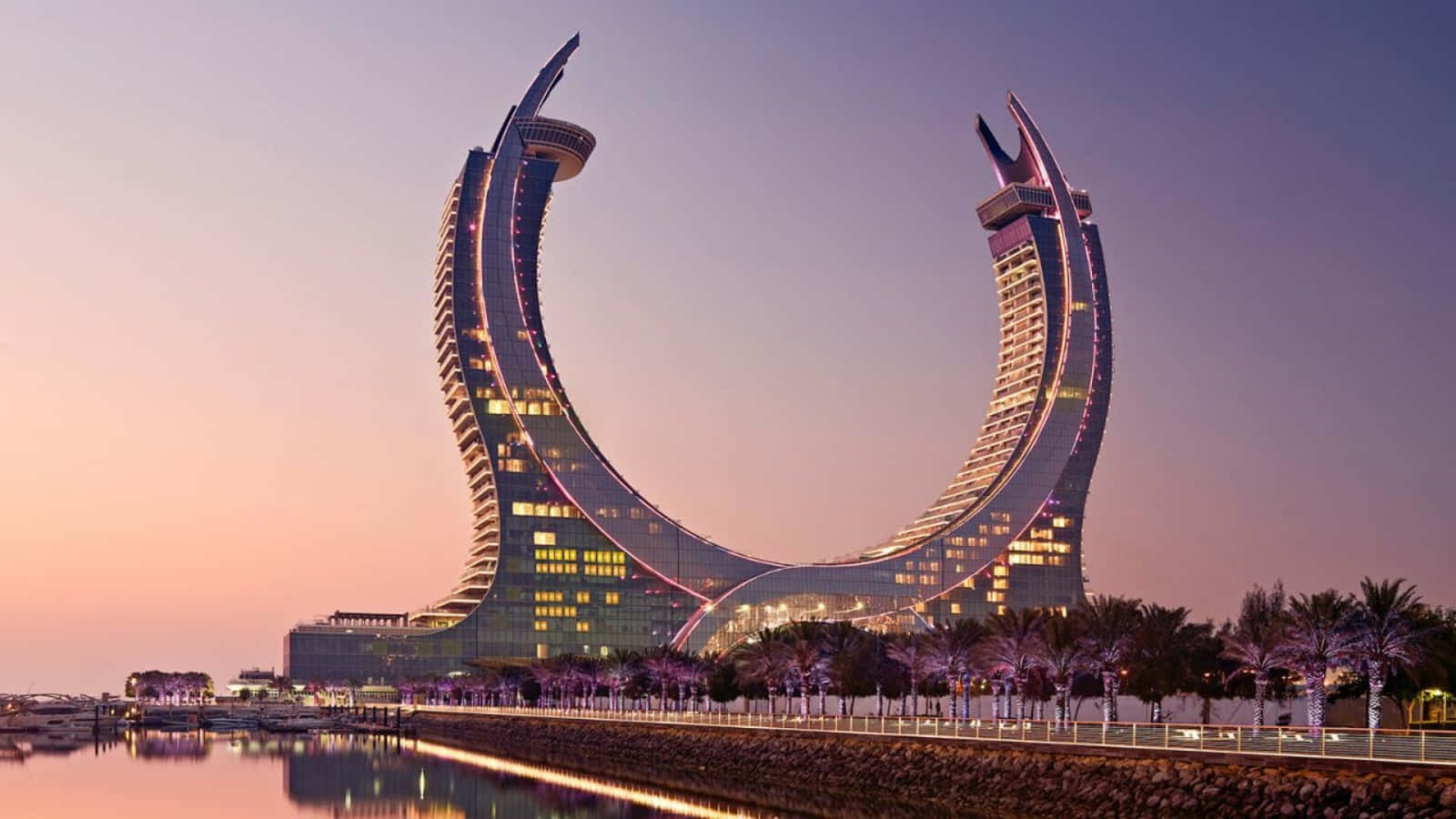 1600x900 Download The skyline of Doha, Qatar. Picture
