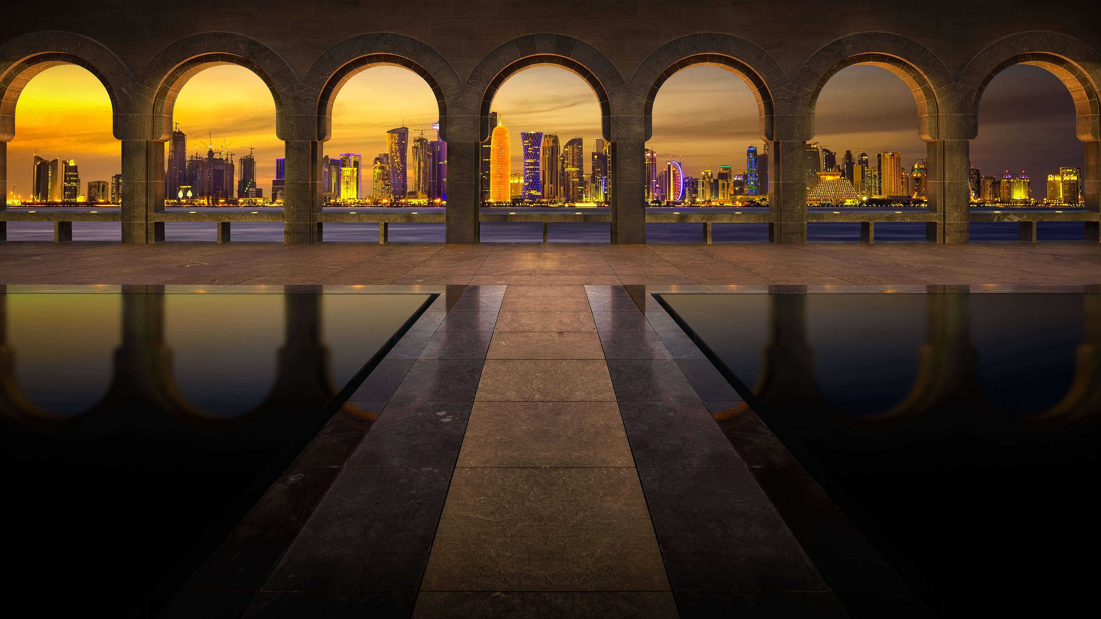 3840x2160 Doha (Qatar) Wallpaper