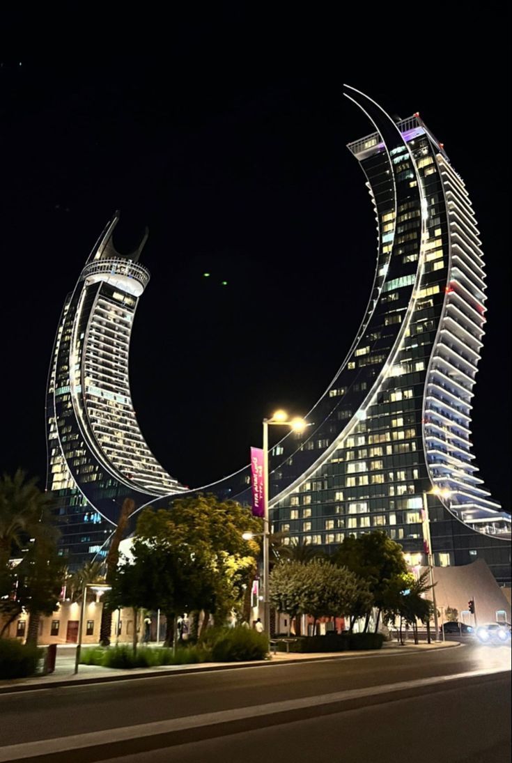 735x1095 Aspire tower qatar night view. Dubai aesthetic night wallpaper, City, Building